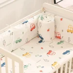 Ensemble literie bébé berceau coussins parechocs Sécurité Douillet Coloré Déhoussable Coton Accessoires bébé nursery