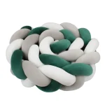 Coussin de protection en forme de chaîne pour lit de bébé décoration intérieure moderne texture douce couleurs variées design unique oreiller tressé