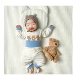 Vêtements bébé 2 pièces ensemble automne hiver pyjama manches longues coton doux bébé garçon fille set confortable