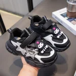 Chaussures décontractées pour enfants baskets en cuir PU respirantes antidérapantes avec Velcro rose RIOTEX