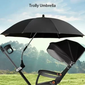 Parapluie protection UV universel bébé parasol poussette portique soleil pliable fixation simple tissu durable 190T design moderne portable idéal balades en extérieur facile à utiliser qualité premium