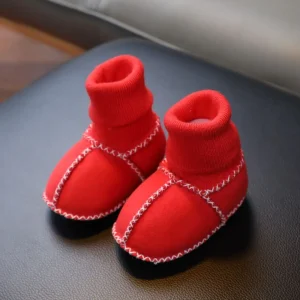 Chaussons enfants intérieur premiers pas tige haute coton doux antidérapant élastique confort sécurité style moderne unisex 13 ans ludique qualité supérieure