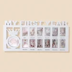 Cadre souvenir bébé 012 mois photos mon premier année cadre Photo cadeaux de mémoire nouveauné cadre Photo d&rsquo;anniversaire  1pc