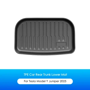 Tapis de coffre avant et arrière pour Tesla modèle Y Juniper 2025, doublure de chargement, tampons TPE antidérapants imperméables, accessoires d&rsquo;intérieur pour tous temps