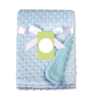 Couverture bébé douce polaire bleu clair texture points relief confort sommeil poussette lit bébé Lange serviette bain accessoire chambre enfant Couverture bébé douce polaire bleu clair texture points relief confort sommeil poussette lit bébé Lange serviette bain accessoire chambre enfant