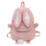 Sac à dos enfant lapin mignon rose polyester ajustable école sortie garçon fille 713 ans confortable sécuritaire poussette accessoire