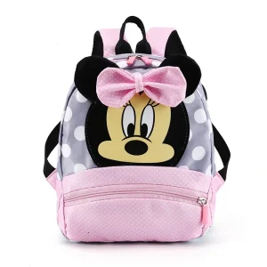 Sac à dos Minnie Mouse pour enfants garçons filles cartable maternelle design Disney rose et motifs