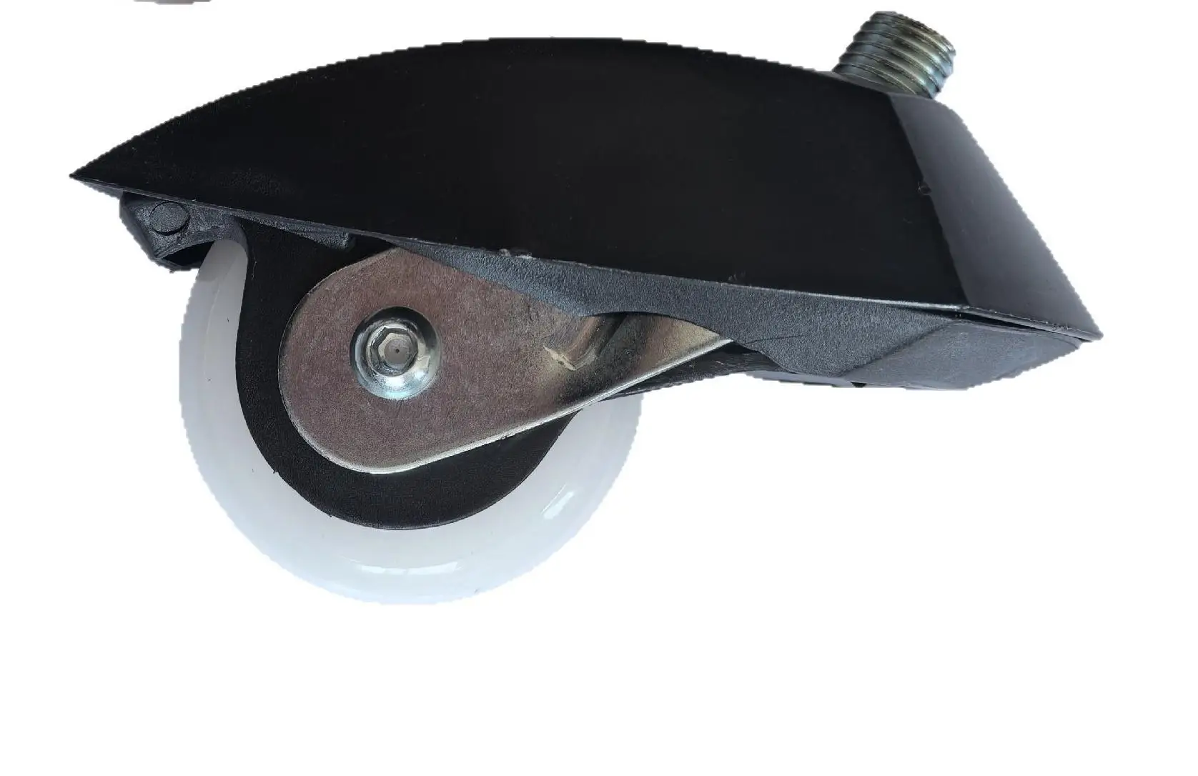 Roulette universelle pour mobilier design ergonomique silent rolling fixation vissée couleur noire et blanche pour chaises bureaux meubles lourds