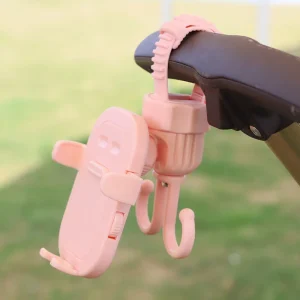 Portegobelet poussette bébé support smartphone 2 en 1_hook pratique poussette pram accessoire bébé usage quotidien design moderne fonctionnel sécuritaire
