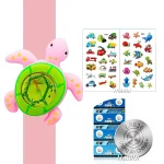 Montre à claquettes pour enfants bracelet animal inclus cadeau anniversaire bébé 215 ans style écofriendly résistante à l&rsquo;eau
