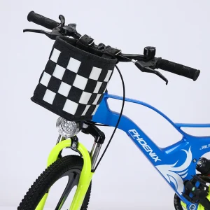 Panier de vélo Phoenix pour poussette portage bébé sac de rangement accessoires poussette sacoches vélo usage quotidien design moderne couleur damier noir blanc