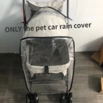 Housse de pluie pour poussettes animaux de compagnie protection pluie transparente élastique pratique et sécuritaire