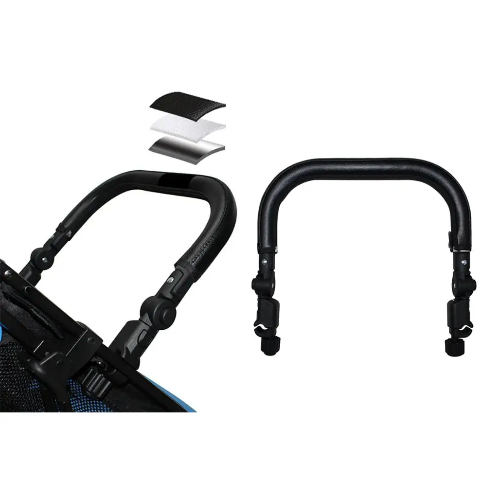 Poignée universelle pour poussette ergonomique antidérapante facile à installer design moderne noir bébé enfant 15 ans