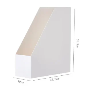 Organisateur de Bureau Vertical T1 en Carton Rigide Rangement Élégant et Pratique pour Documents Livres et Accessoires Blanc avec Intérieur beige 275 cm de Largeur Organisateur de Bureau Vertical T1 en Carton Rigide Rangement Élégant et Pratique pour Documents Livres et Accessoires Blanc avec Intérieur beige 275 cm de Largeur