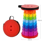 Tabouret pliant pour enfant tabouret empilable en plastique siège extérieur coloré portable jardinage camping piquenique