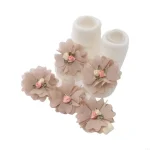 Ensemble chaussettes dentelles fleurs bébé fille cadeau naissance accessoire mode enfant style floral mignon doux confort