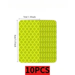 10 pièces anticollision réfléchissantes pour poussettes landaus et équipements bébé  Jaune haute visibilité  Sécurité nocturne