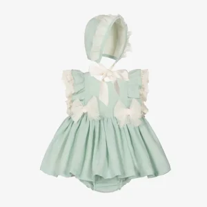 Ensemble robe espagnole bébé fille vêtements d&rsquo;été robe romantique accessoire chapeau 02 ans coton doux style vintage nouveauné fille cadeau naissance