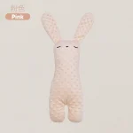 Lapin en peluche pour bébé compagnon de confort doux sans pièces détachables rose qualité premium 01 ans