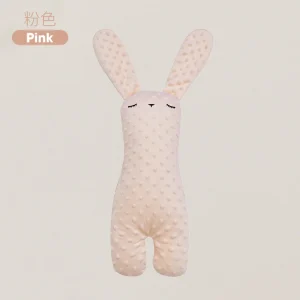 Lapin en peluche pour bébé compagnon de confort doux sans pièces détachables rose qualité premium 01 ans