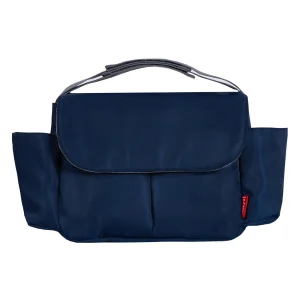 Sac de poussette organizer navy blue rangement multifonction housse de chariot pochette de voyage accessoires bébé portegobelet poches pratiques style moderne