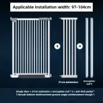 Barrière de sécurité ajustable pour bébé et animaux antikick métal durable 97104 cm installation facile style moderne sécurité maison