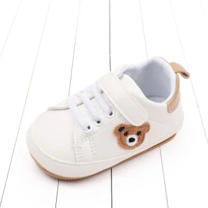 Chaussures bébé filles garçons sneakers classiques mode Teddy motif peluche antiallergiques confortable souple antidérapant