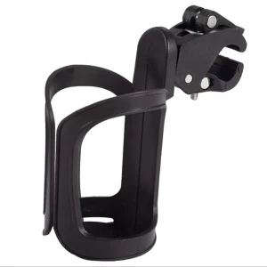 Portebouteille universel pour vélo adaptable poussette support de bouteille en plastique noir accessoire bébé usage extérieur maintien sûr facile montage