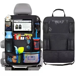 Organisateur de siège arrière voiture multifonctionnel tissu Oxford sac rangement multipoches support tablette écran tactile durable facile nettoyage Organisateur de siège arrière voiture multifonctionnel tissu Oxford sac rangement multipoches support tablette écran tactile durable facile nettoyage