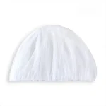 Couvrechef de douche bébé bonnet imperméable doux protecteur cheveux Usage quotidien Design simple Élastique confortable Taille standard Blanc pur