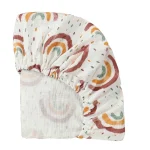 Draphousse bébé bassinet allaitement housse lit matelas coton 100% élastique motifs arcenciel doux respirant bébé sûr