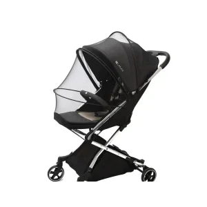 Poussette LUXY voyage aluminium tissu respirant design compact noir aluminium moderne érgonomique stroller bébé