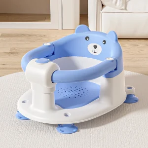 Siège de bain bébé ergonomique antidérapant baignoire bébé confortable siège de toilette pour enfant 03 ans design moderne avec motif ours