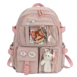 Sac à dos lycée patchwork kawaii design multicolore pour fille sac à dos école USAGE quotidien grande capacité confortable et résistant