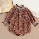 Robe à manches longues pour bébé fille motif floral coton doux robe princesse printempsautomne 036 mois