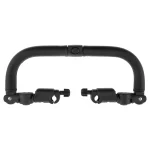 Barre de sécurité incurvée pour poussette en métal cuir synthétique noire réglable multifonctionnelle universelle