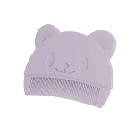 Peigne à cheveux pour bébé en plastique doux design ours dents souples usage quotidien sécurité enfant accessoire mignon 100% sans BPA 6*7.8*1CM cadeau naissance