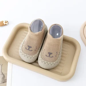Chaussons bébé intérieur confortable mignon lion motif tissu doux semelle caoutchouc première marche nouveauné Chaussons bébé intérieur confortable mignon lion motif tissu doux semelle caoutchouc première marche nouveauné