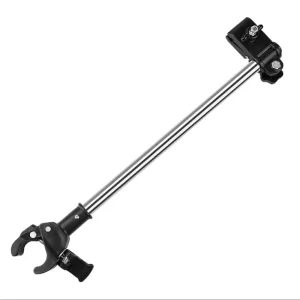 Support de barre de parapluie pour poussette de vélo support de connecteur de parapluie pour fauteuil roulant outil d&rsquo;équipement de pluie pour l&rsquo;extérieur  Noir