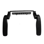 Support bras ergonomique métal noir antidérapant perforations boutons moderne durable facile montage bureau gaming salle sport