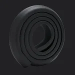 Bande anticollision bébé protection meubles double adhésif 2m NBR solide type L sans PHT bébé 06ans noir