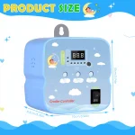 Contrôleur électrique de balançoire bébé 2 ressorts minuterie réglable silencieux sécuritaire design moderne poussette accessoire bleu