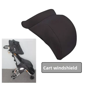 Parebrise poussette universel protecteur antivent antipluie matériau résistant design moderne noir