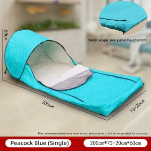 Sac de Couchage Extérieur Automne/Hiver Isolé Respirant Étanche Design Moderne Bleu Paon Unique pour Camping Hiking Adulte Confort