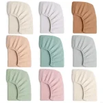 Draphousse respirant en coton pour bébé housse amovible couleur unie pour nourrissons repos confortable