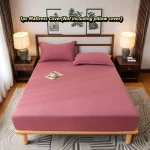 Couvrematelas bébé imperméable rose doux respirant antipoussière 100% polyester
