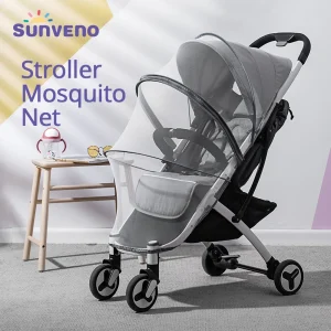 Sunveno Moustiquaire Universelle pour Poussettes Protection Insectes Nourrissons Conception Pratique Matériel Sûr Design Rassurant
