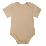 Body bébé 100% coton nouveauné confort uni beige garçon fille 03 mois barboteuse épurée sans logo doux qualité