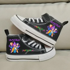 Chaussures enfants baskets hautes HUNTRX design coloré personnages motif étoilé respirant confortable Chaussures enfants baskets hautes HUNTRX design coloré personnages motif étoilé respirant confortable