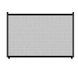 Barrière en treillis métallique pour animaux de compagnie protection escaliers portes espaces intérieurs extérieurs Sécurité domestique design moderne durable facile d&rsquo;entretien noire acier mesh ventilation visibilité